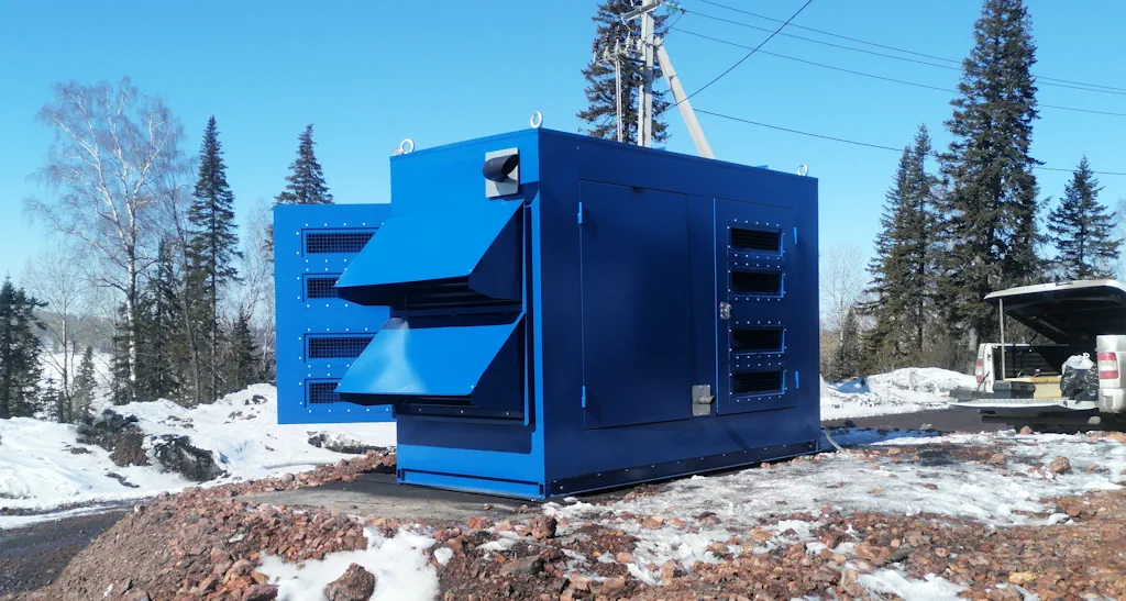 Дизель-генератор ЭТРО 100 кВт под капотом двигатель Yuchai